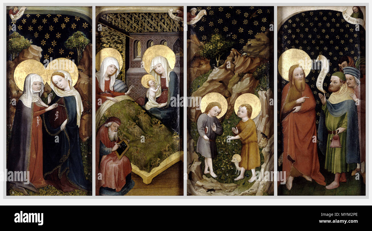 357 Maître du Jardin de Paradis de Francfort - Vie de saint Jean-Baptiste - Staatliche Kunsthalle Banque D'Images 357 Maître du Jardin de Paradis de Francfort - Vie de saint Jean-Baptiste - Staatliche Kunsthalle Banque D'Images