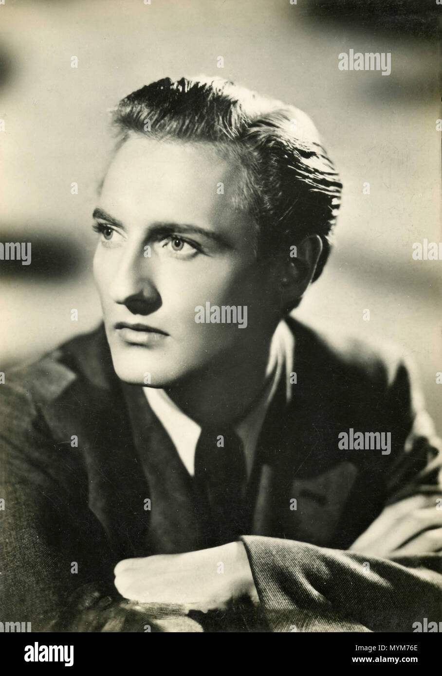 Portrait de l'acteur américain Anthony James dans le film Les Derniers Jours de Dolwyn, 1949 Banque D'Images