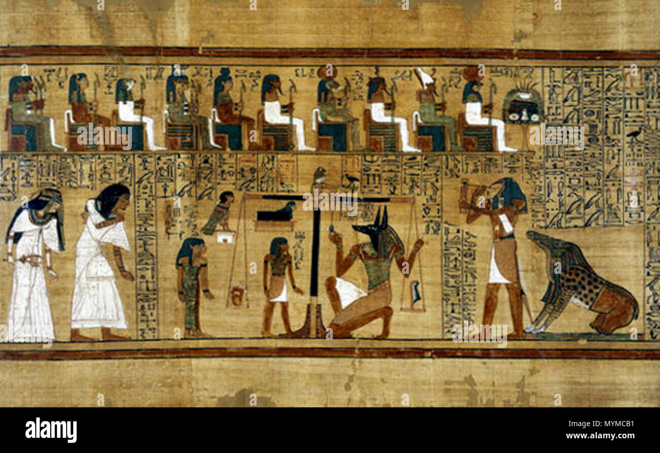 . Livre des Morts . vers 1200 av 408 inconnu de Papyrus Ani Banque D'Images