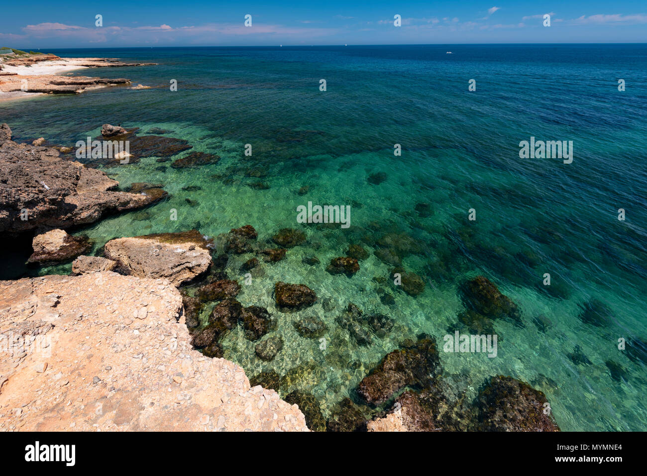 Les Rotes Plage Rocheuse Près De Sant Antonio Cape Province