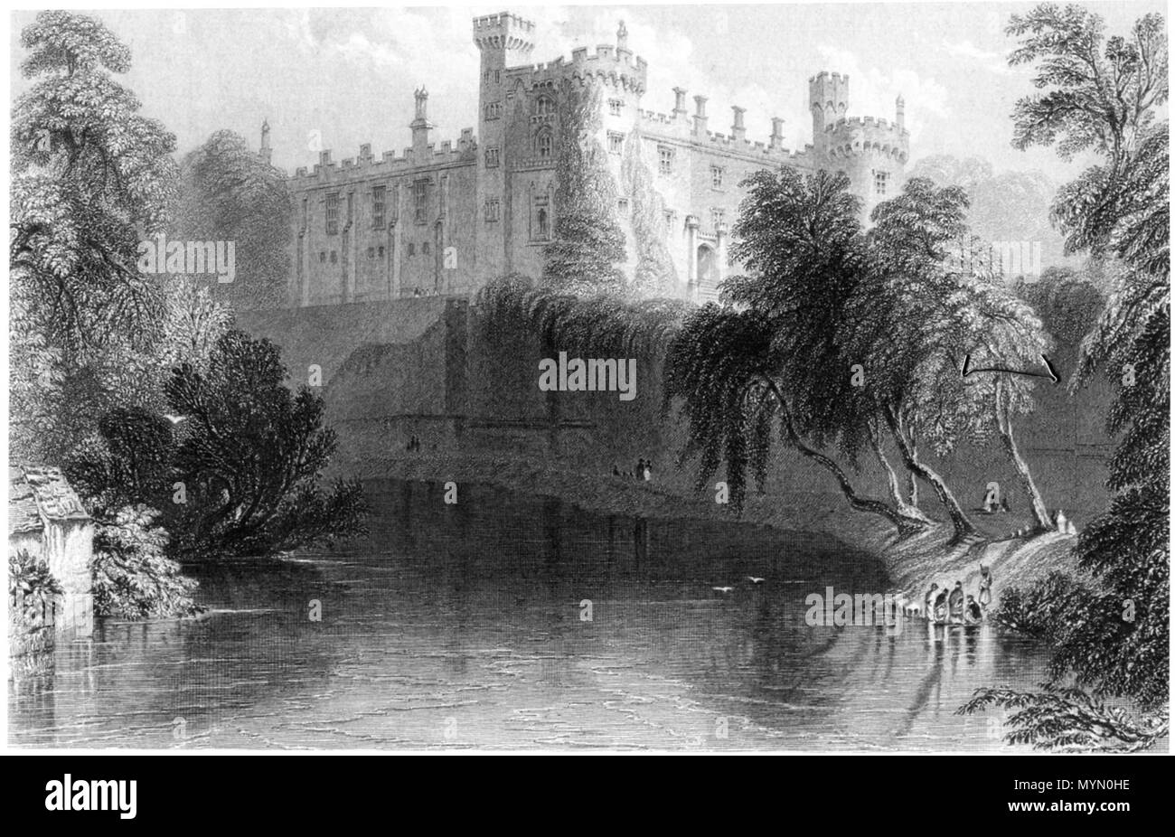 . Anglais : Château de Kilkenny, Bartlett, W. H. (William Henry), 1809-1854. 1841. N.P. Willis & J. Stirling Coyne 296 château de Kilkenny, Irlande, v2 1841 Banque D'Images