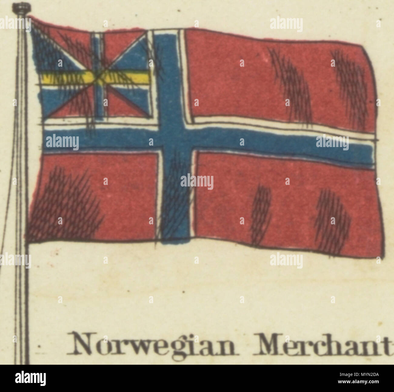 . Anglais : Norwegian Marchand. Johnson's carte nouvelle des emblèmes nationaux, 1868.jpg Johnson dans les tableau des emblèmes nationaux. Imprimer montrant les drapeaux de divers pays, ceux effectués par les navires, et les "signaux pour pilotes.' dans le coin supérieur gauche est le 'United States' 37 étoiles, dans le coin supérieur droit est le 'Royal Standard du Royaume-Uni Grande-bretagne & Irlande' ; dans le coin inférieur gauche est le standard 'russe' et dans le coin en bas à droite est la "Norme Française.' Les drapeaux sur cette page diffèrent légèrement de celles sur une autre feuille no 4 [haut] et [5] en haut à droite. 1868. Banque D'Images