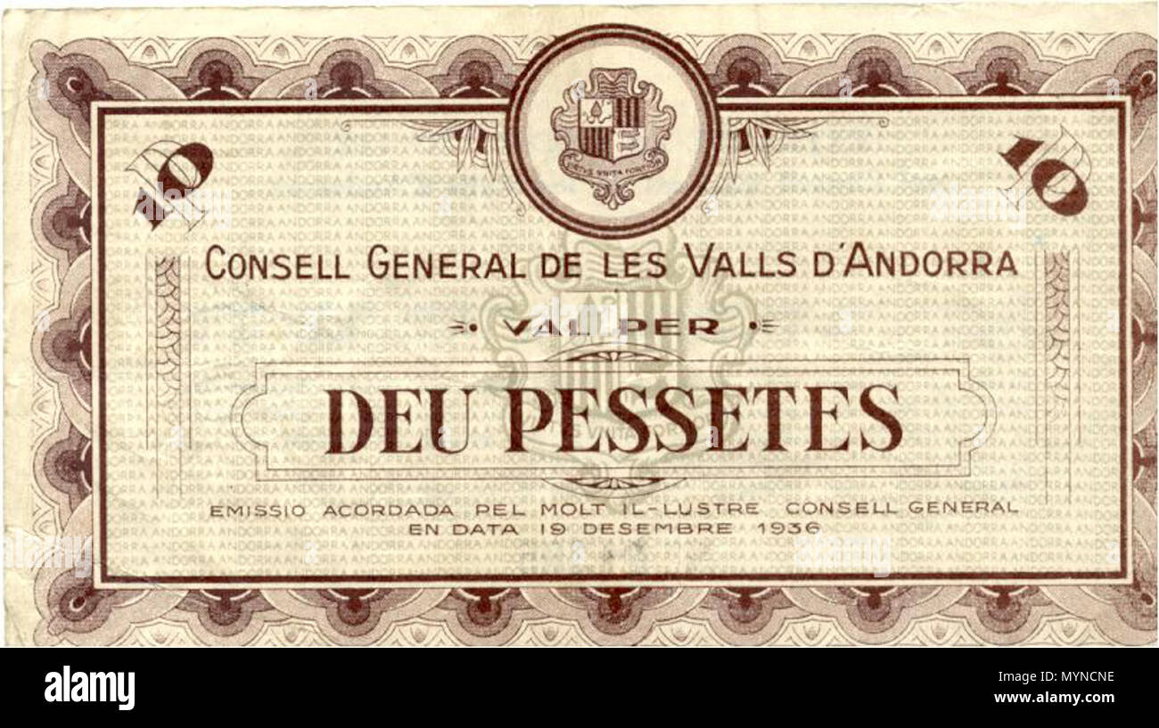 417 PessetaAndorrana Banque D'Images