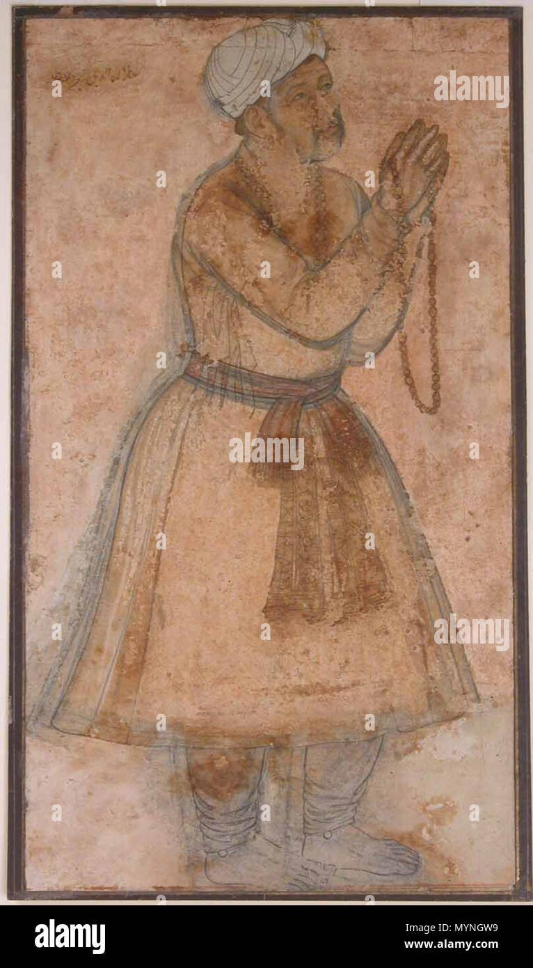 . Portrait de l'empereur Akbar en priant : Nom de l'objet illustré seul ouvrage règne : Jahangir (1605-27) Date : début du 17e siècle Géographie : l'Inde Medium : Encre et gouache sur papier dimensions : 10 1/4 x 5 5/8 in. (26 x 14.3cm) Classification : Codices Credit Line : H. O. Havemeyer, Don de Horace Havemeyer, 1929 Numéro d'Accession : électrique 29.160.20 Cette oeuvre n'est pas à l'écran . début du 17e siècle. Inconnu 432 Portrait de l'empereur Akbar priant Banque D'Images