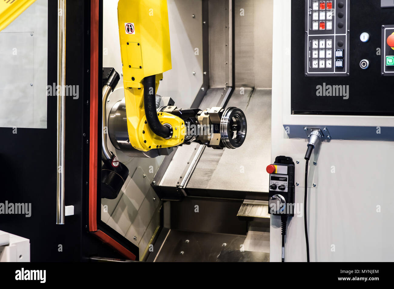 La main du robot avec le grappin Banque D'Images