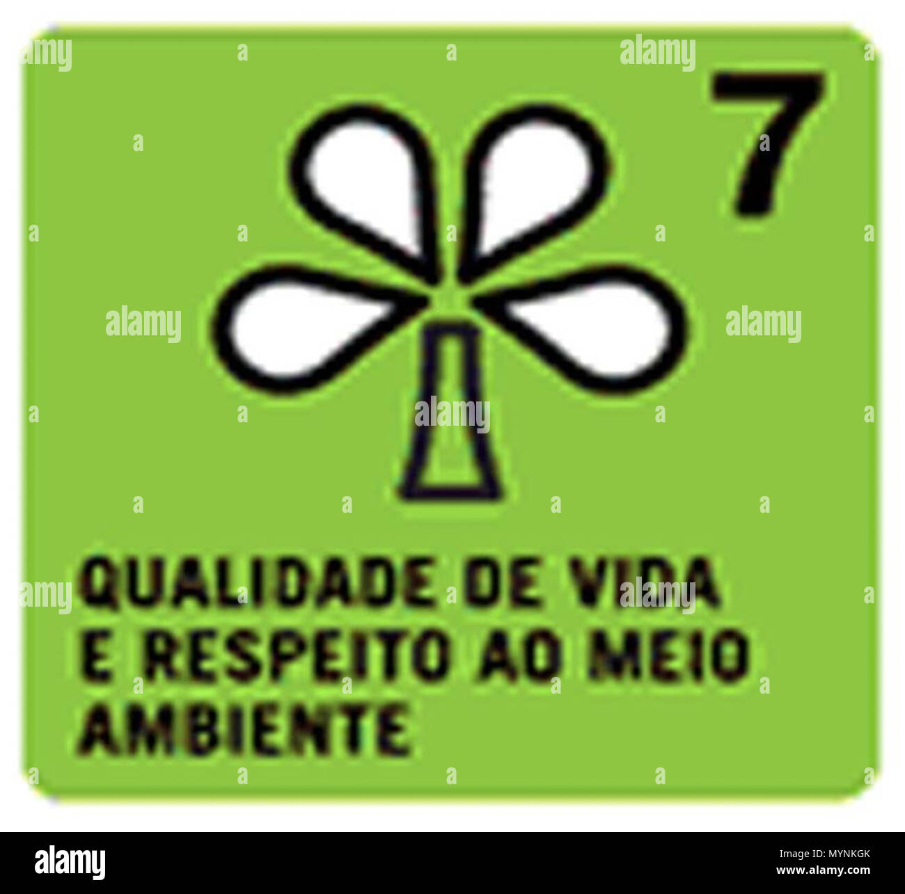 . Português do milênio : Objetivo 7 . 2 juillet 2015. ONU 443 Qualidade de Vida e respeito ao meio ambiente Banque D'Images