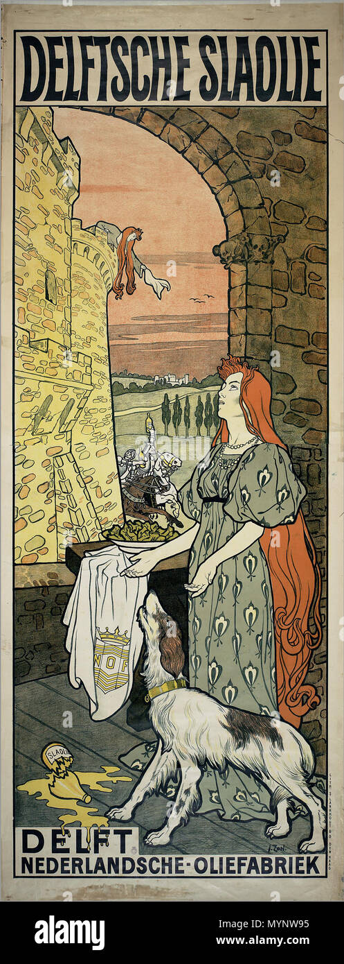 . Nederlands : Affiche. Delftsche Slaolie ; Delft Nederlandsche oliefabriek. Janvier 1900. Jacques Zon (1872-1932) Noms alternatifs Jacob Abraham Zon Description peintre, dessinateur, graveur et designer graphique Date de naissance/décès 21 Avril 1872 27 mars 1932 Lieu de naissance/décès La Haye La Haye vers 1889 période de travail entre lieu de travail et vers 1932, La Haye, Anvers (....-1895), La Haye (....-1896), Katwijk (....-1897), Bruxelles (1897), La Haye (....-1898), Amsterdam (1898), La Haye (....-1899), Woerden (....-1901), La Haye (....-1916), Labin (191 Banque D'Images