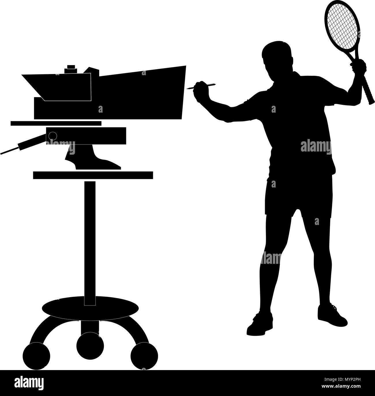 Le joueur de tennis célèbre la victoire Illustration de Vecteur