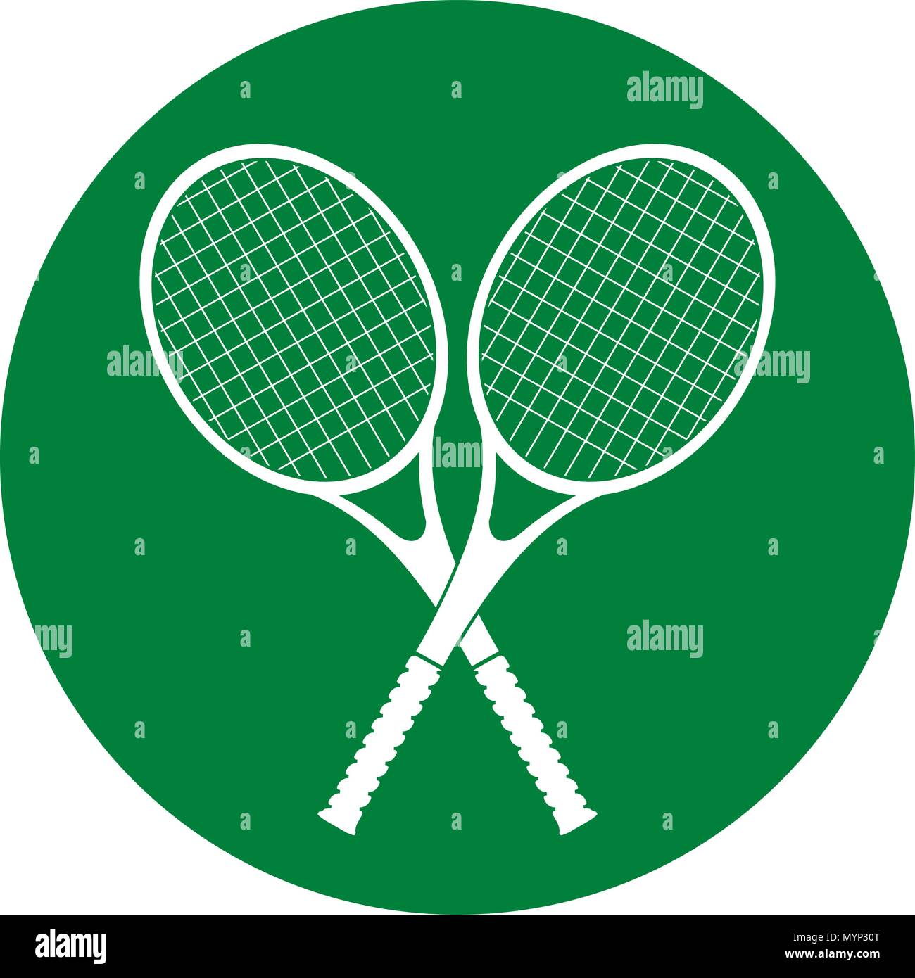 L'icône de raquettes et balles Illustration de Vecteur