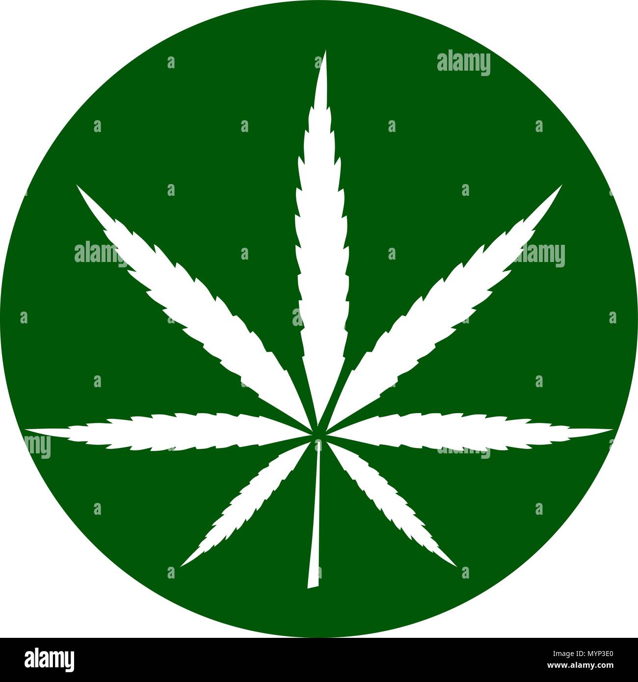 L'icône de feuille de marijuana Illustration de Vecteur