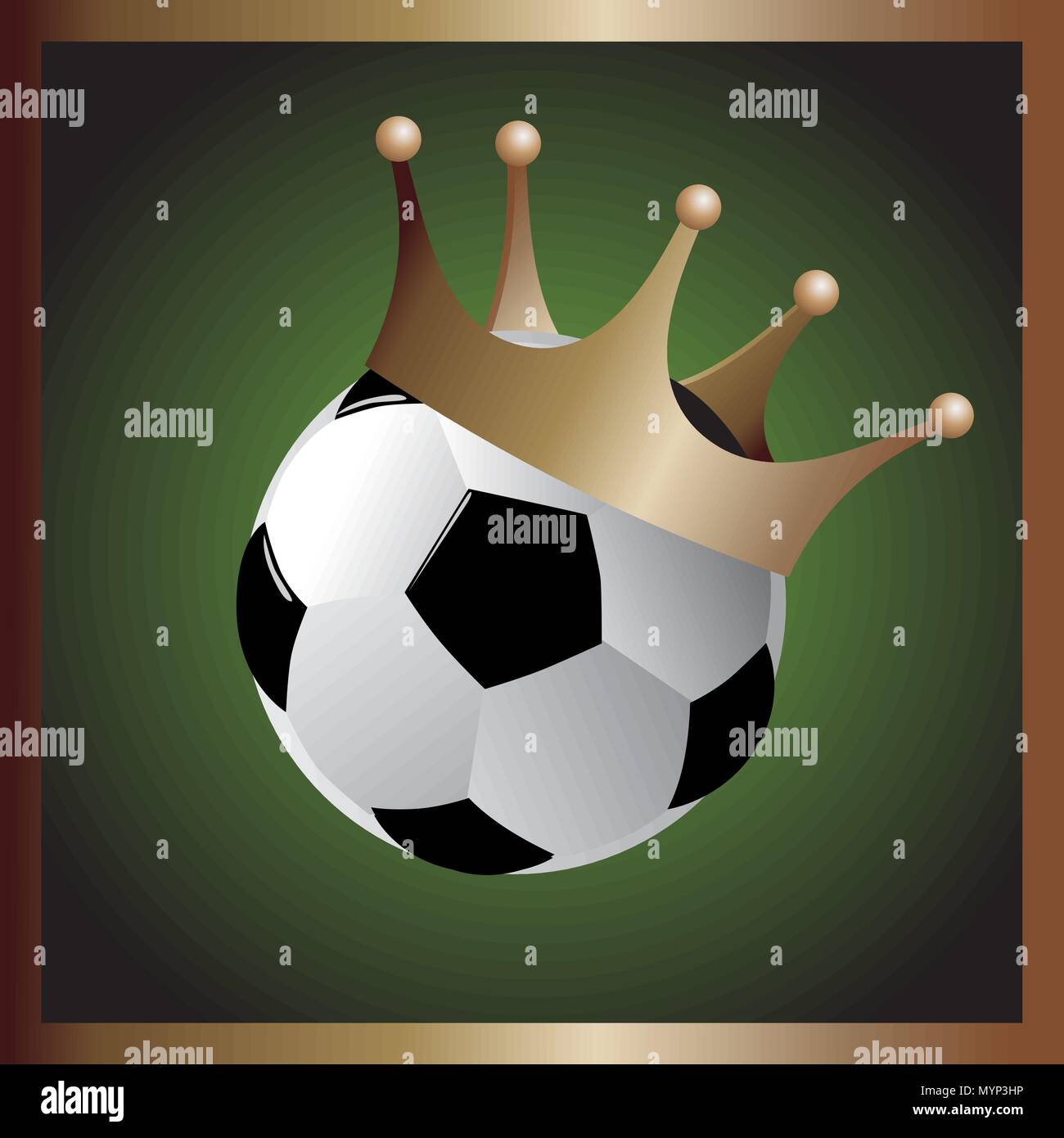 L'icône d'un ballon de football Illustration de Vecteur