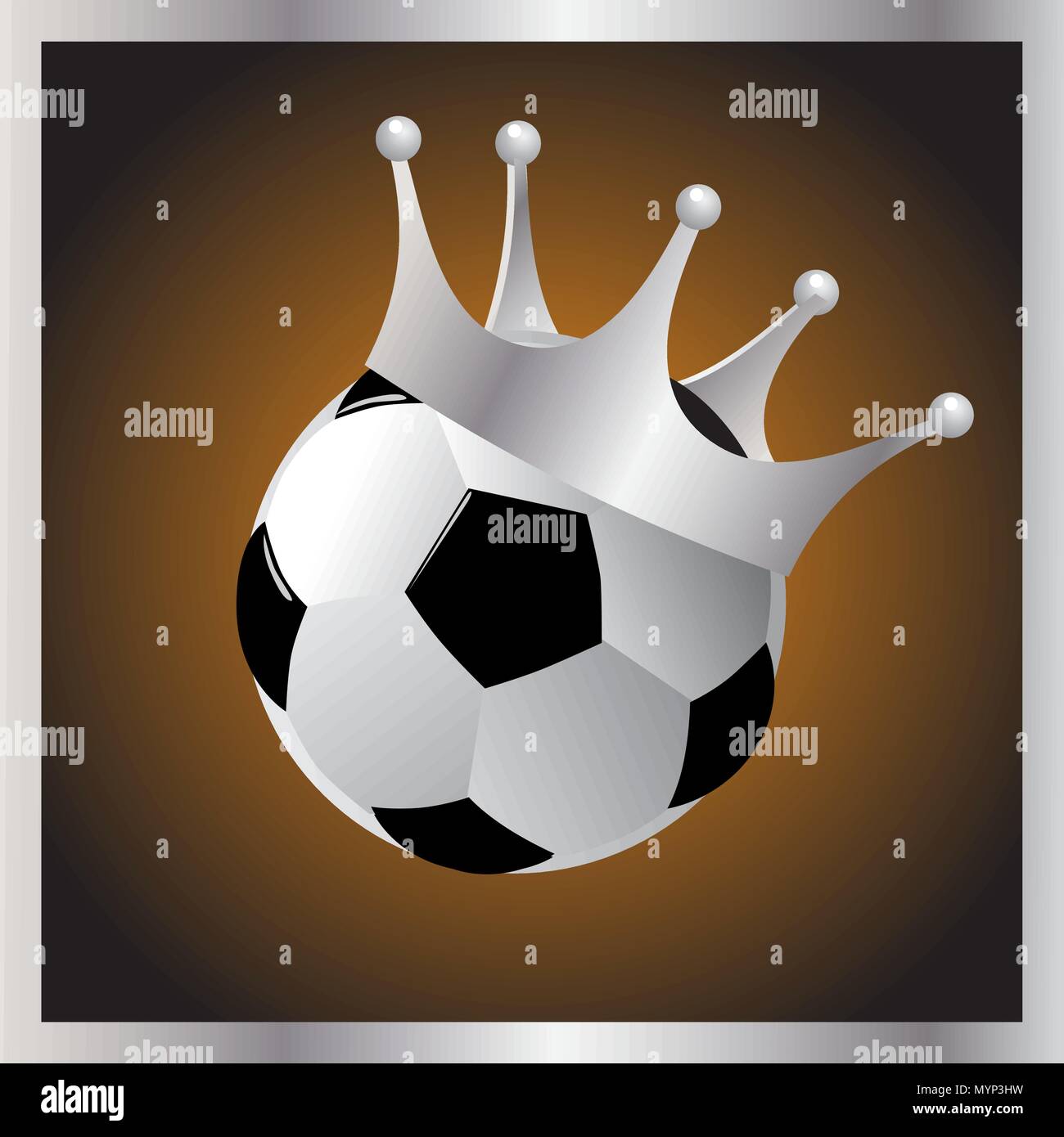 L'icône d'un ballon de football Illustration de Vecteur