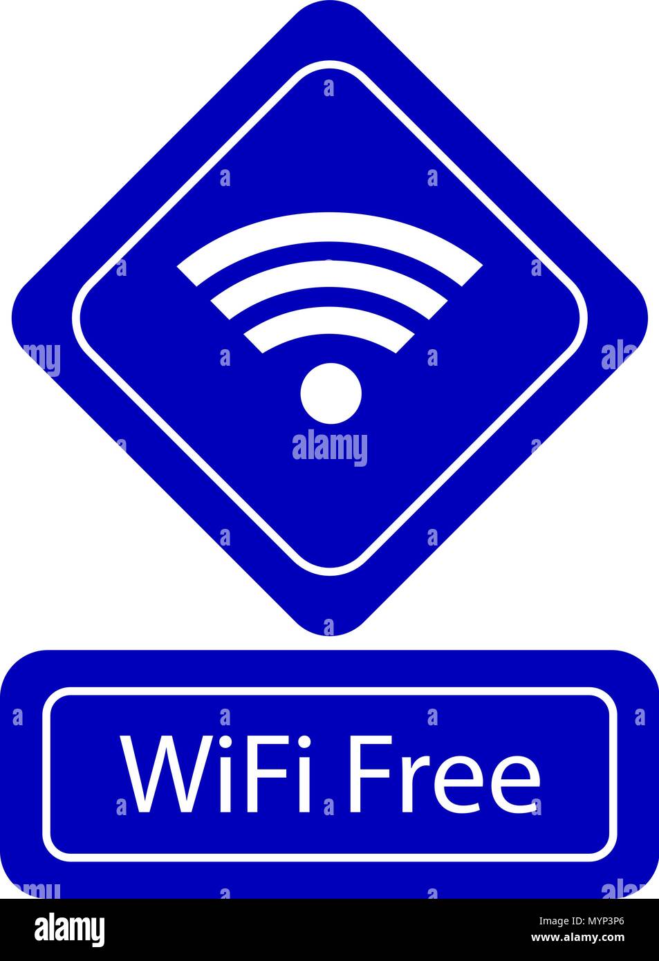 Wi-fi free zone sign Illustration de Vecteur
