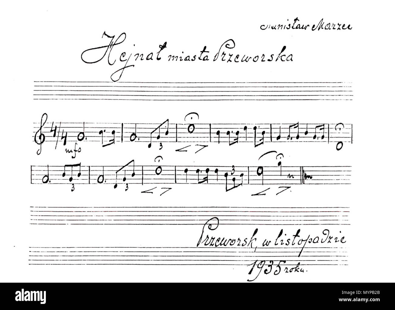 . Polski : Hejnał Miasta Przeworska . 13 septembre 2013, 12:30:25. Stanisław Marzec 428 POL Kraków Hejnal Banque D'Images