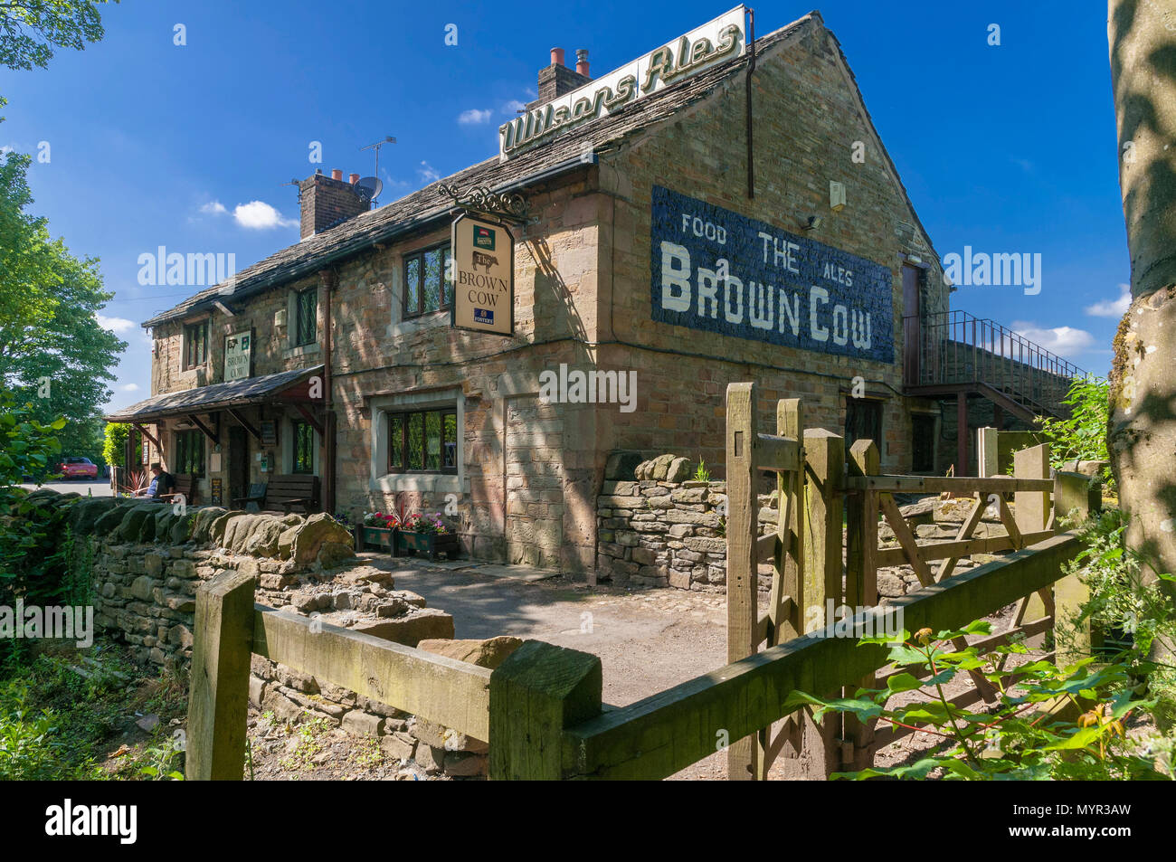 La Vache brune public house bavures Country Park Bury. pub Banque D'Images