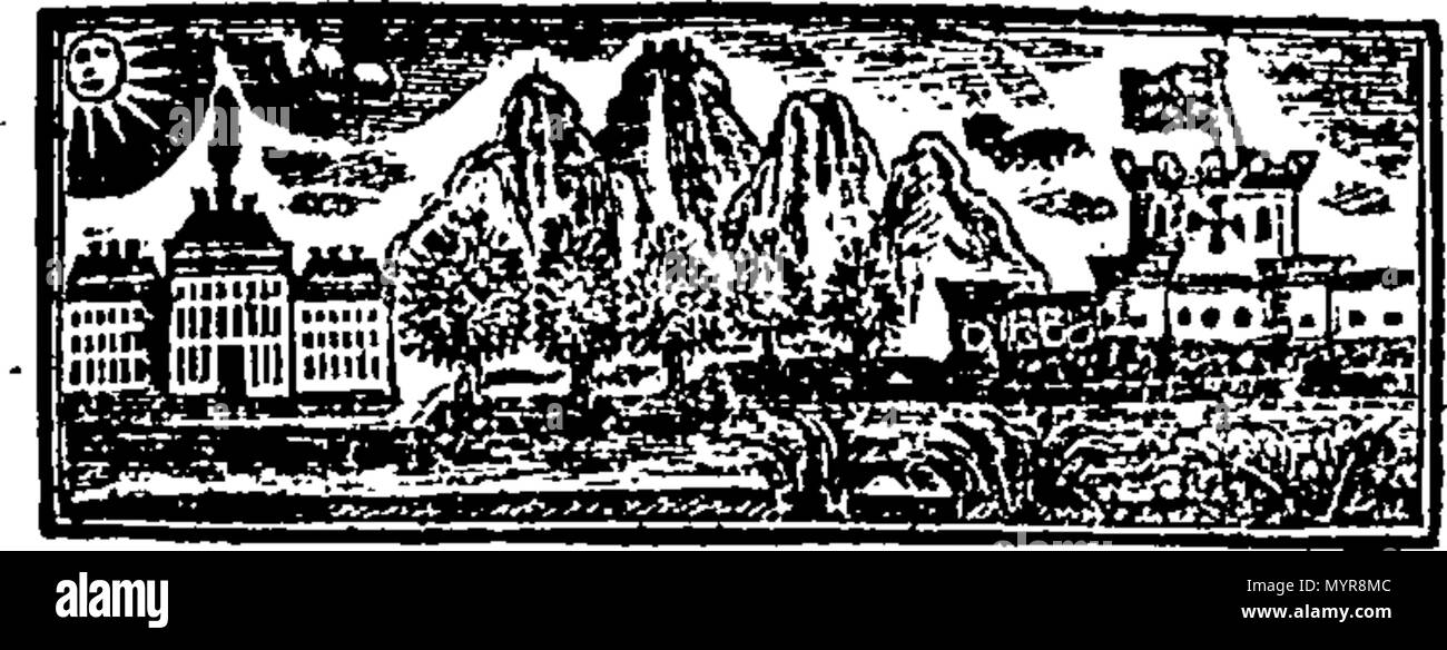 . Anglais : fleuron de livre : Un essai sur l'oeconomie animale. Ainsi que les observations sur la petite vérole. Par J. Helvetius, M. D. Médecin d'ordinaire pour le Roi de France, Inspecteur Général des hôpitaux en Flandre, et membre de l'Académie Royale des Sciences. Traduit de l'anglais. 323 Un essai sur l'oeconomie animale Fleuron T112336-17 Banque D'Images