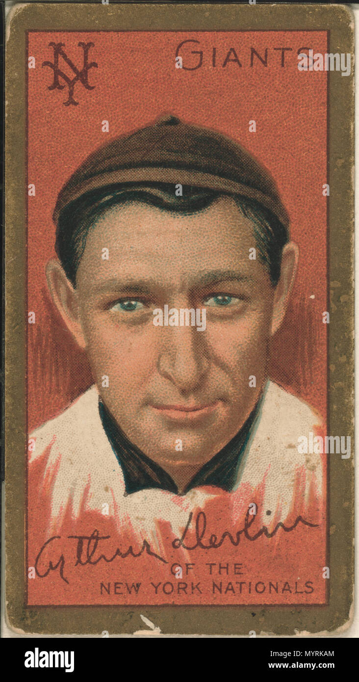 . Anglais : Titre : Arthur Devlin, New York Giants, carte de base-ball Résumé portrait/moyenne : 1 impression photomécanique. . 1911. American Tobacco Company, parrainer 380 Arthur Devlin, les Giants de New York, portrait carte de base-ball RCAC2008677488 Banque D'Images