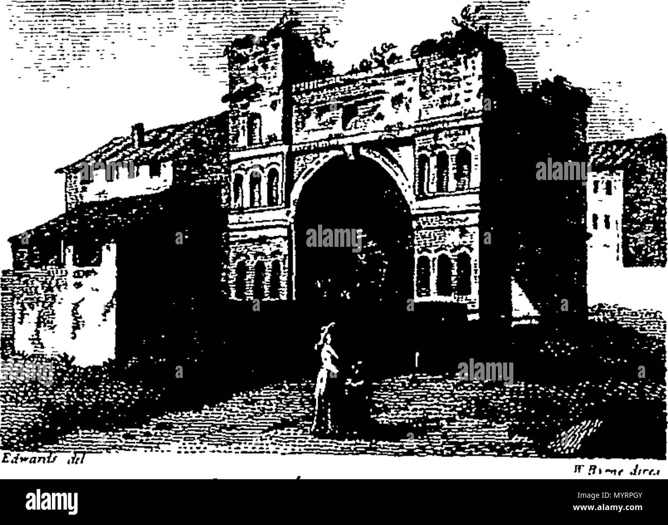 . Anglais : Fleuron du livre : une description historique de l'ancienne et de la Rome moderne ; également des œuvres d'art, ... À laquelle sont ajoutés, une tournée à travers les villes et villages dans les environs ... et un compte sur les antiquités trouvées à Gabia. soigneusement mises en rapport avec les meilleures autorités. Par J. Salmon, ... En deux volumes. Orné de belles gravures ... 338 une description historique de l'ancienne et de la Rome moderne ; également des oeuvres d'art Fleuron T117152-3 Banque D'Images