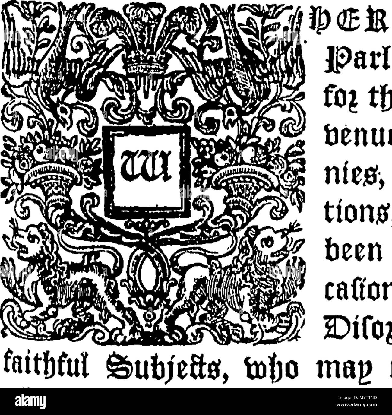 . Anglais : Fleuron du livre : Anno Regni Georgii III. Regis Magn ? Britanni ?, Franci ?, & Hiberni ?, decimo octavo. Au Parlement européen commencé et Holden à Westminster, le vingt-neuvième jour de novembre, Anno Domini 1774, dans la quinzième année du règne de notre Seigneur souverain George la troisième, par la grâce de Dieu, de Grande-Bretagne, de la France et de l'Irlande, le Roi, défenseur de la foi, &c. Et de là a continué, par plusieurs prorogations pour le vingtième jour de novembre, 1777 ; elle était la quatrième session de la 14e Parlement de Grande-Bretagne. 361 Anno Regni Georgii III Fleuron N054450-28 Banque D'Images