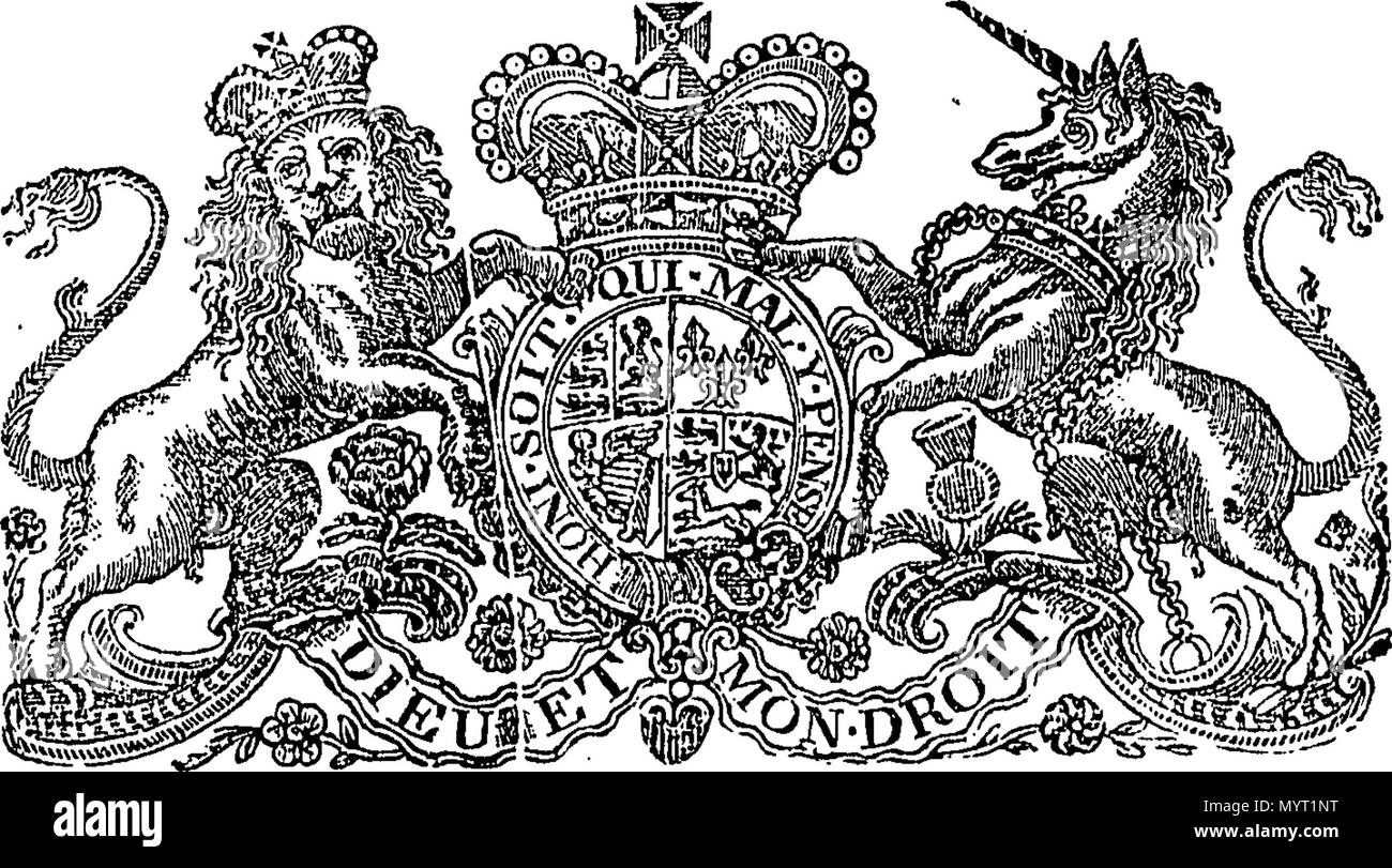 . Anglais : Fleuron du livre : Anno Regni Georgii III. Regis Magn ? Britanni ?, Franci ?, & Hiberni ?, decimo octavo. Au Parlement européen commencé et Holden à Westminster, le vingt-neuvième jour de novembre, Anno Domini 1774, dans la quinzième année du règne de notre Seigneur souverain George la troisième, par la grâce de Dieu, de Grande-Bretagne, de la France et de l'Irlande, le Roi, défenseur de la foi, &c. Et de là a continué, par plusieurs prorogations pour le vingtième jour de novembre, 1777 ; elle était la quatrième session de la 14e Parlement de Grande-Bretagne. 361 Anno Regni Georgii III Fleuron N054450-43 Banque D'Images