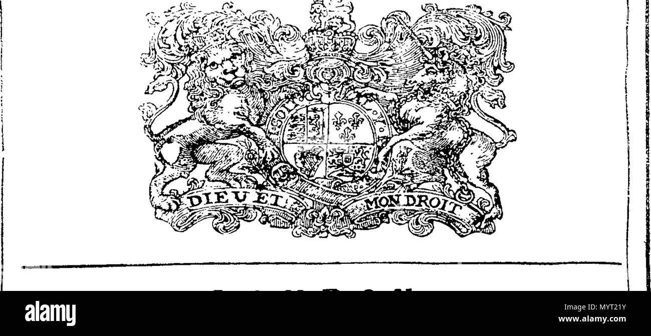 . Anglais : Fleuron du livre : Anno Regni Georgii Regis Magn ? Britanni ?, Franci ?, & Hiberni ?, octavo. Au Parlement européen commencé et Holden à Westminster, le dix-septième jour de mars, Anno Dom. 1714. Dans la première année du règne de notre Seigneur souverain George, par la grâce de Dieu, de Grande-Bretagne, de la France et de l'Irlande, le Roi, défenseur de la foi, &c. Et de là s'est poursuivie par plusieurs prorogations au 19e jour d'octobre 1721. En cours de la huitième session de la présente législature. 362 Anno Regni Georgii Regis Magn Fleuron N050608-29 Banque D'Images