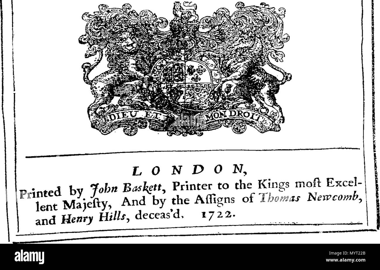 . Anglais : Fleuron du livre : Anno Regni Georgii Regis Magn ? Britanni ?, Franci ?, & Hiberni ?, octavo. Au Parlement européen commencé et Holden à Westminster, le dix-septième jour de mars, Anno Dom. 1714. Dans la première année du règne de notre Seigneur souverain George, par la grâce de Dieu, de Grande-Bretagne, de la France et de l'Irlande, le Roi, défenseur de la foi, &c. Et de là s'est poursuivie par plusieurs prorogations au 19e jour d'octobre 1721. En cours de la huitième session de la présente législature. 362 Anno Regni Georgii Regis Magn Fleuron N050608-53 Banque D'Images
