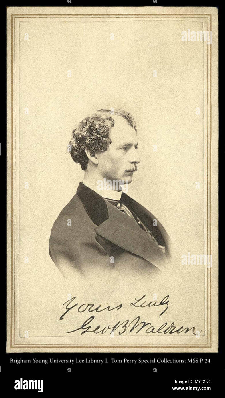N° d'appel : MSS P24 Case 2 Dossier 1 . Geo. B. Waldren portrait. vers 1862 1115 MSS P 24 B2 F1 Banque D'Images