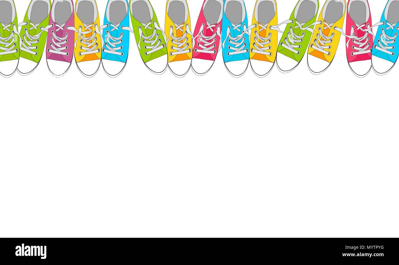 Paire de chaussures sur un fond de couleur dans un style Pop Art Illustration vecteur EPS10 Illustration de Vecteur