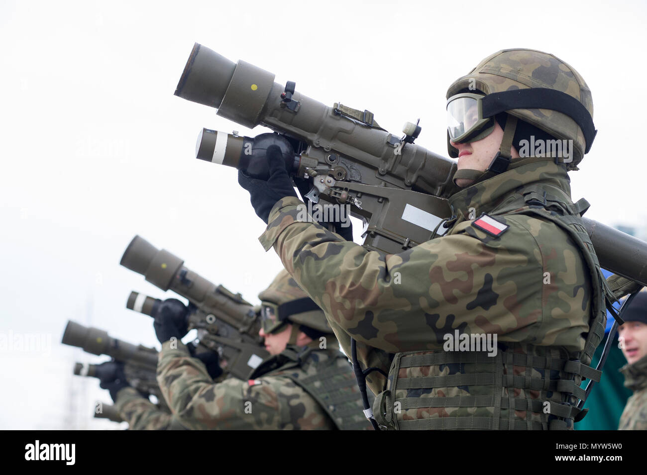 Polish les systèmes portables de défense antimissile Grom PZR système avec launcher à Gdynia, Pologne. 14 janvier 2017 © Wojciech Strozyk / Alamy Stock Photo Banque D'Images