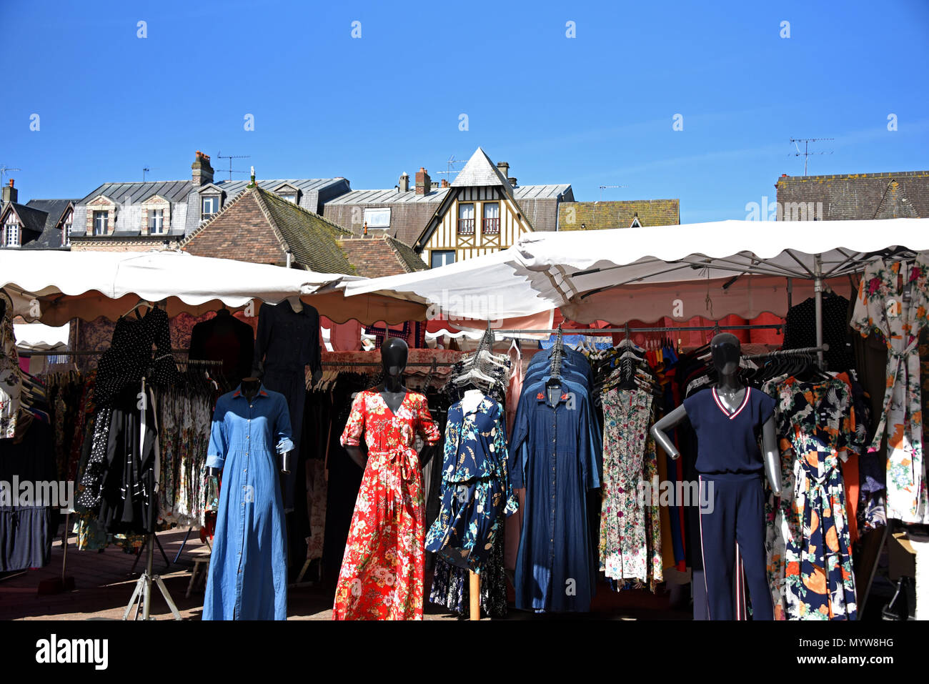 Place du marché, Deauville, Normandie, France, Europe Banque D'Images