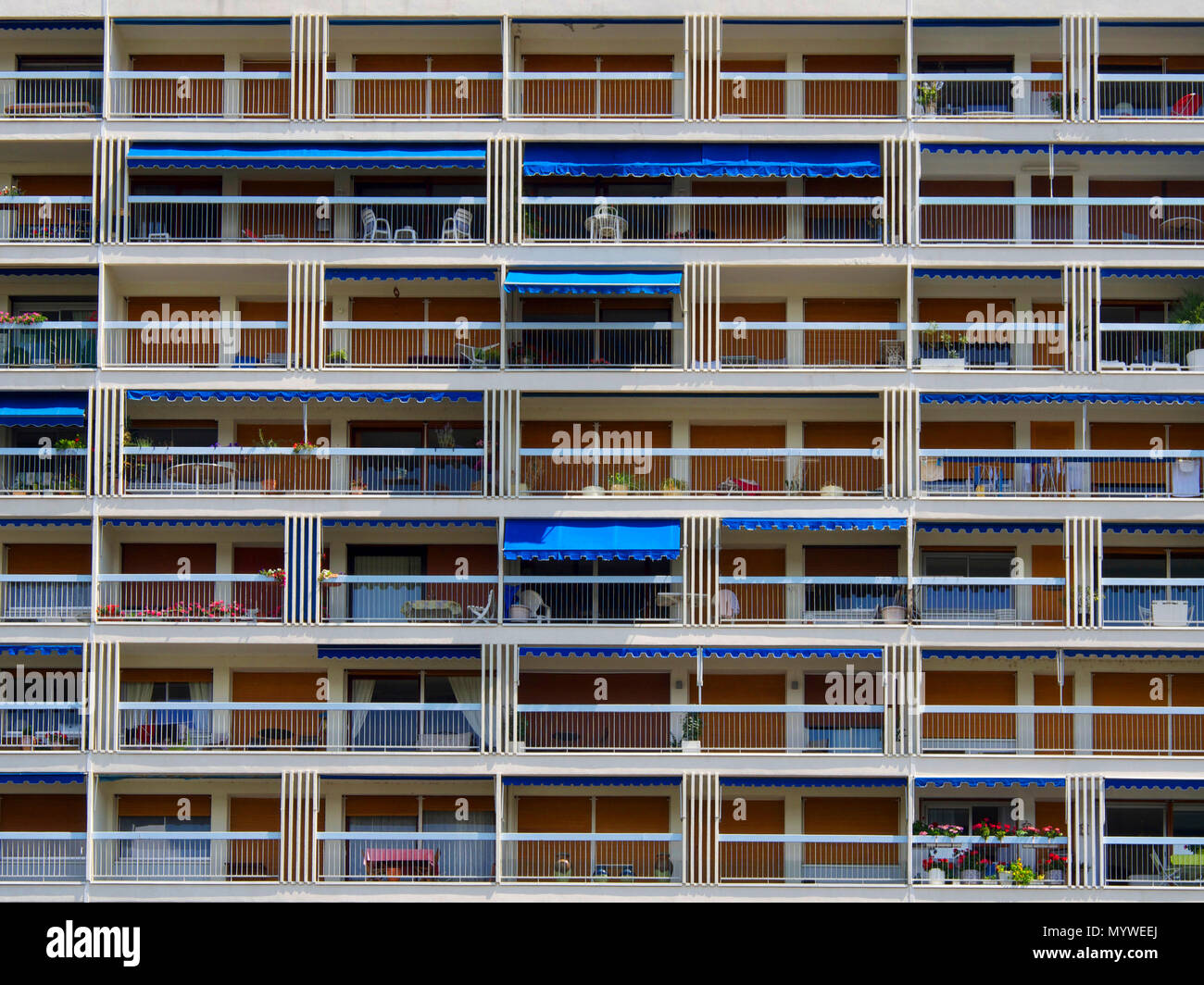 Façade du bloc d'appartements. Vichy. L'Auvergne. France Banque D'Images