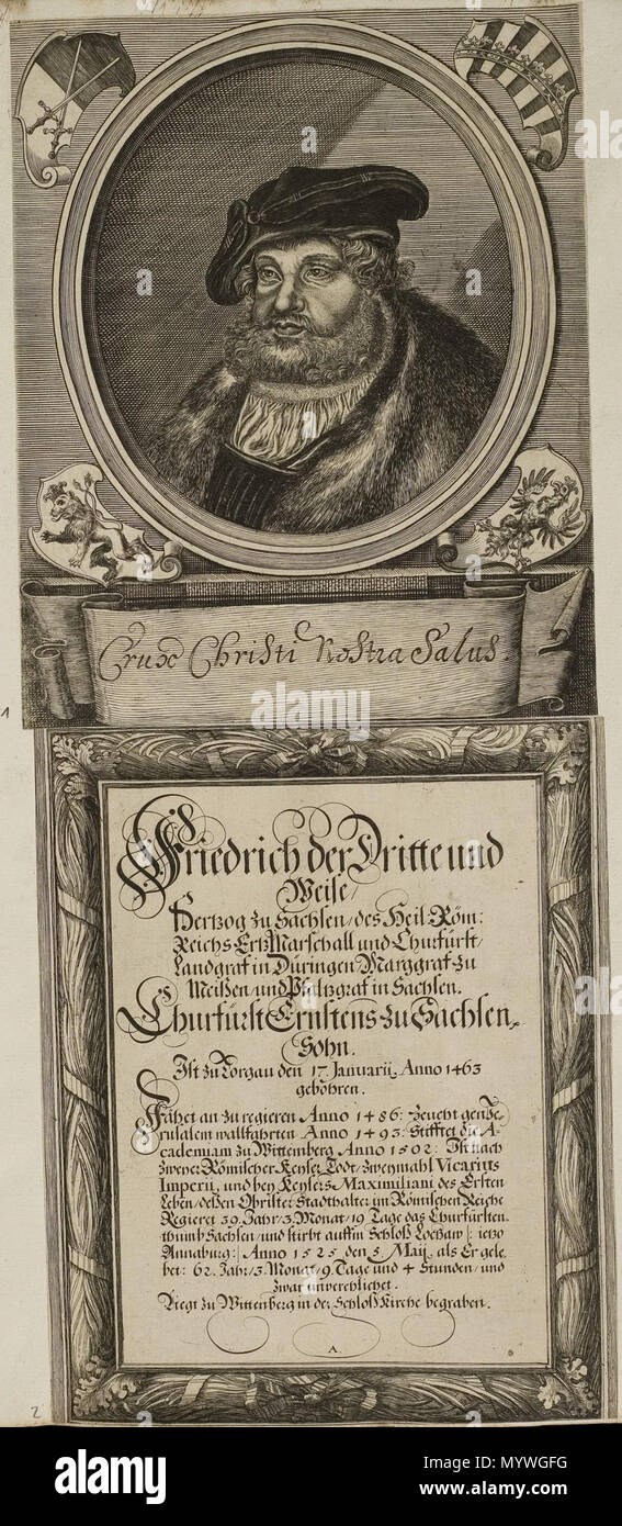 . Grafik aus dem Klebeband Nr. der 1 Waldeckschen Hofbibliothek Fürstlich Arolsen . Kurfürst Friedrich III. der Weise von Sachsen . entre 16e siècle et 19e siècle 380 Arolsen Klebeband 01127 Banque D'Images