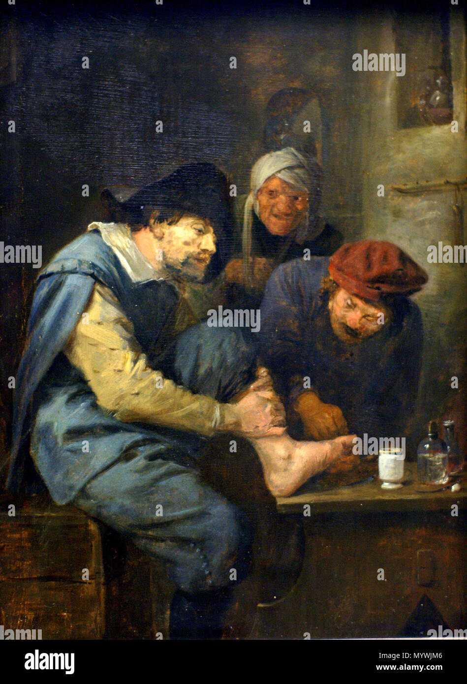 . Anglais : l'opération pied . circa 1636 268 Adriaen Brouwer - l'opération pied Banque D'Images