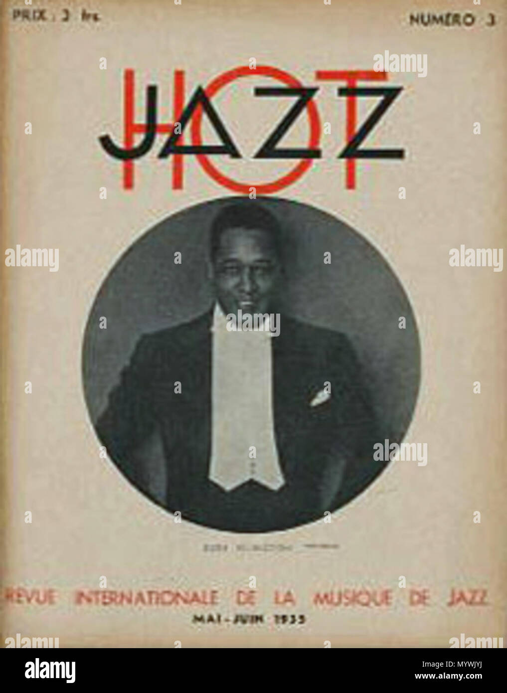 . English : Jazz Hot (magazine), couverture du numéro 3. . Mai-juin 1935. nc 53 Jazzhot003 Banque D'Images