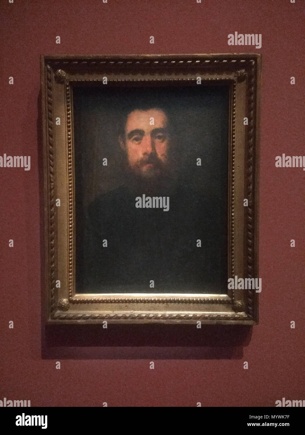 . English : Huile sur bois, 1546 . 25 mars 2018, 16:46:24. Tintoret 84 Portrait d'un homme de 39 ans-1 Banque D'Images