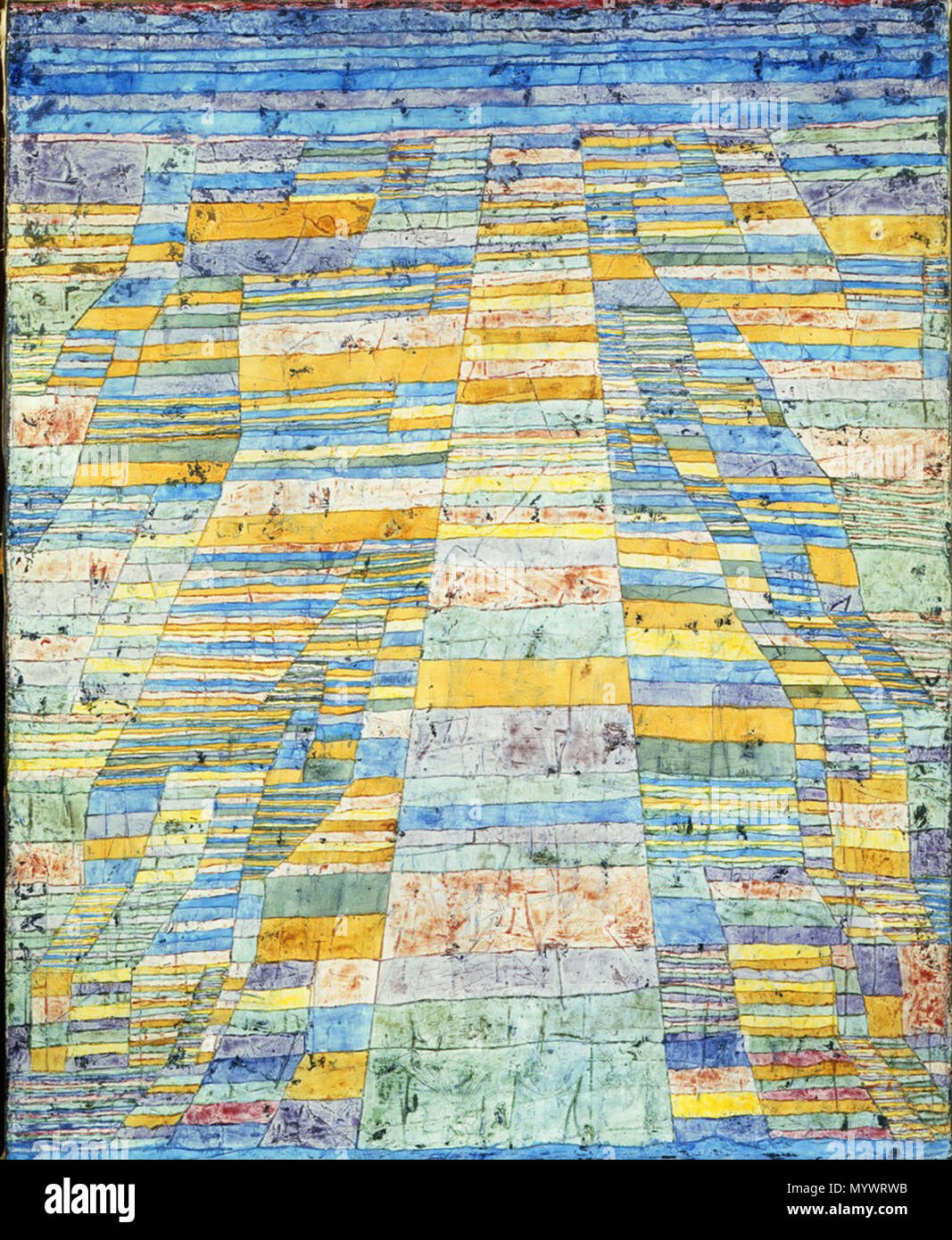 Klee, Paul, Hauptweg und Nebenwege, Paul Klee, Hauptweg und Nebenwege, Öl & Leinwand, 1929 (Cologne, Museum Ludwig, ML 76/3253, rba d000109). 80 Paul Klee, Hauptweg und Nebenwege, 1929, Öl auf Leinwand, 83,7 x 67,5 cm, Museum Ludwig, 1976 Banque D'Images