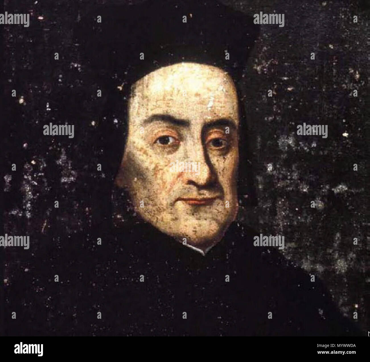 . Деталь портрета Русский : Афанасия Кирхера (1602 - 1680) . 1650. Inconnu 12 Athanasius Kircher preview Banque D'Images