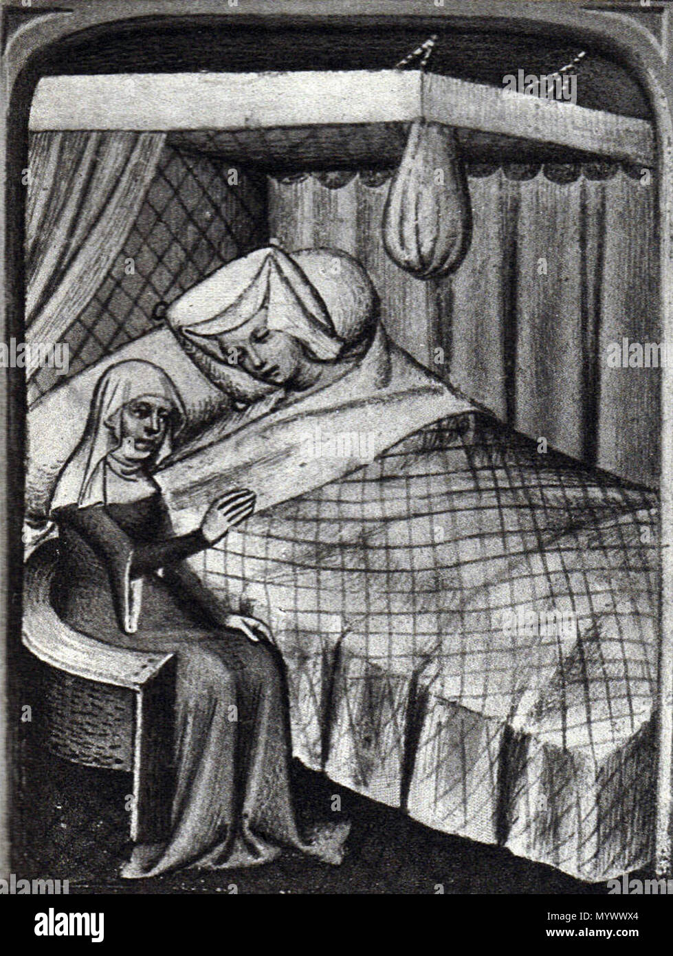 . Anglais : Belisaunt est malade d'amour pour l'Amis. . L'époque médiévale. Inconnu 14 Belisaunt Banque D'Images