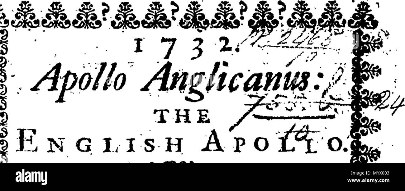 Anglais Fleuron Du Livre Apollo Anglicanus Langlais