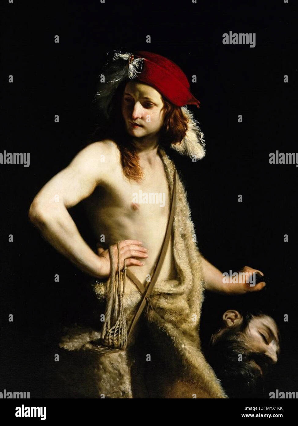 . Anglais : David et Goliath par Cagnacci, Columbia Museum of Art, Columbia, Caroline du Sud vers 1655. Guido Cagnacci 8 David et Goliath par Cagnacci (Columbia Museum of Art) Banque D'Images