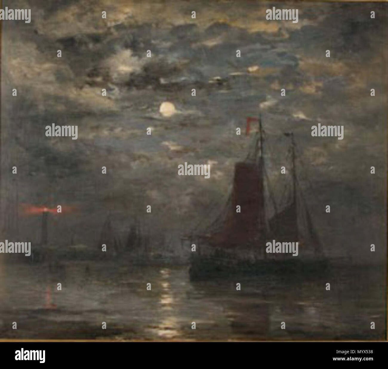 . Nederlands : van de vuurtoren Scheveningen. huile sur toile. 74 × 83 × 29,1 cm (32,6 po). RCE (B713). Vroeger Rijksmuseum Amsterdam (SK-A-2301). . Vers 1895-1902. Hendrik Willem Mesdag 98 Le phare de Scheveningen par Hendrik Willem Mesdag Rijksdienst voor het Cultureel Erfgoed B713 Banque D'Images