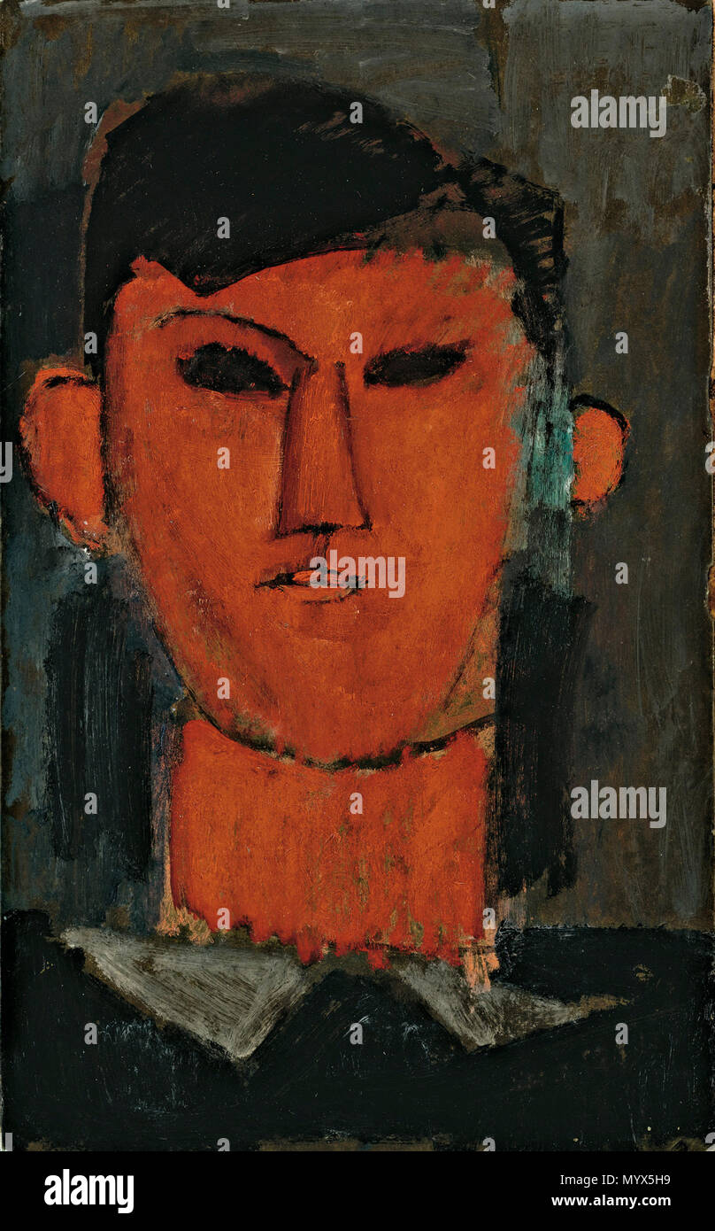 . Anglais : Amedeo Modigliani, c.1915, portrait de Picasso, huile sur carton, 43,2 x 26,7 cm . 1915. 9 Amedeo Modigliani Amedeo Modigliani, c.1915, portrait de Picasso, huile sur carton, 43,2 x 26,7 cm Banque D'Images