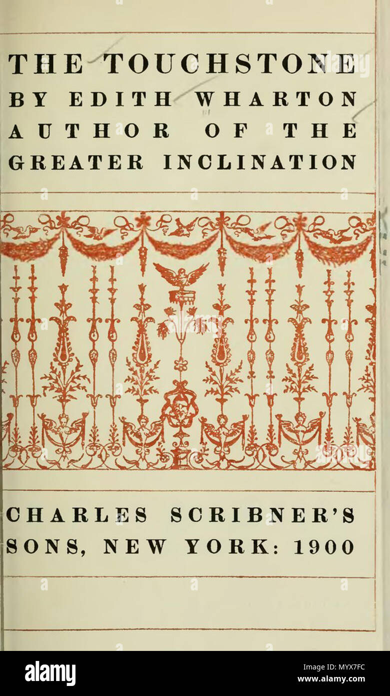 . Anglais : page de titre de la première édition de la pierre, une nouvelle de Edith Wharton, publié en 1900. . 1900. Inconnu 5 la pierre (1900) page de titre Banque D'Images