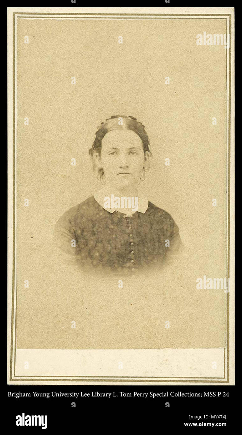 N° d'appel : MSS P24 Case 2 Dossier 1 . Alice Eldridge. vers 1862 1112 MSS P 24 B2 F1 Banque D'Images