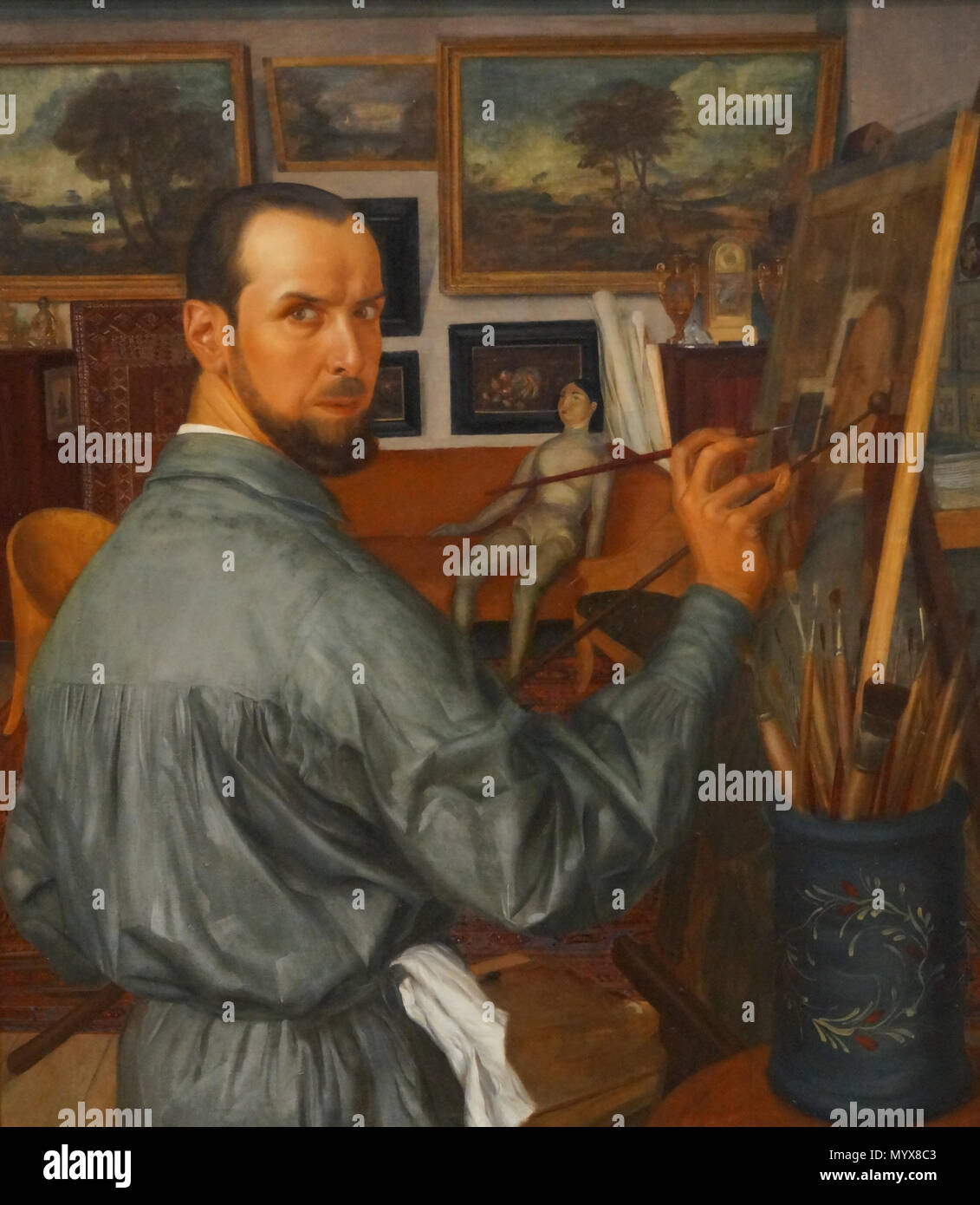 . Anglais : Alexandre Saltanov Alexander (1887-1938), Autoportrait (1917), huile sur toile, nouvelle Galerie nationale Tretiakov, Moscou, Inv. 9149 . 26 mai 2018, 13:52:57. Comme indiqué dans le titre 8 Alexander (1887-1938) Alexandre Saltanov, Autoportrait (1917), huile sur toile, nouvelle Galerie nationale Tretiakov, Moscou, Inv. 9149 Banque D'Images