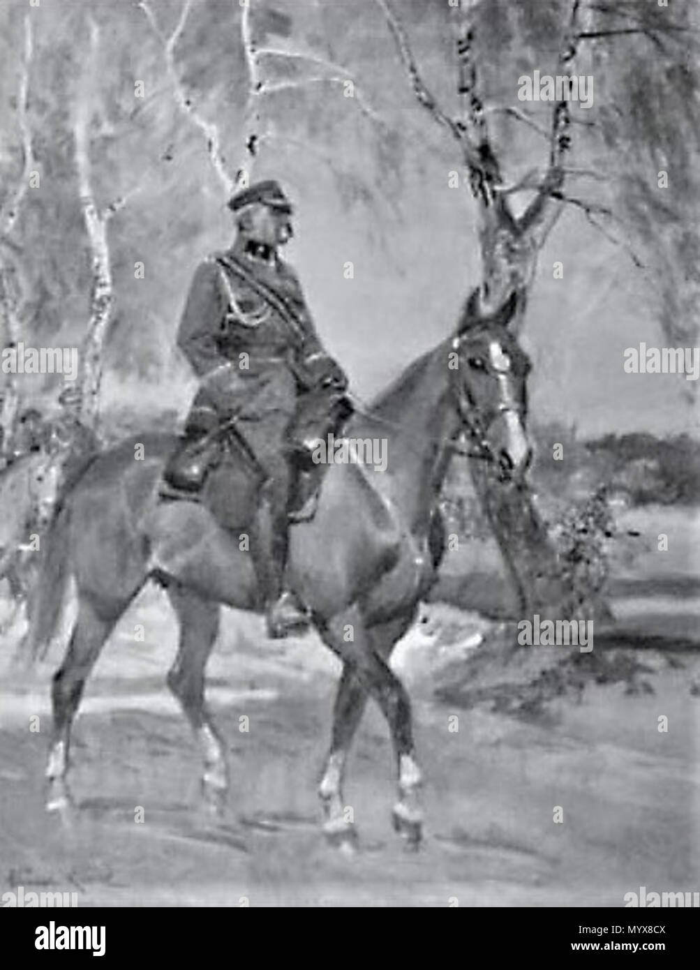 5 Kossak Marszałek Józef Piłsudski na 1933 Kasztance Banque D'Images
