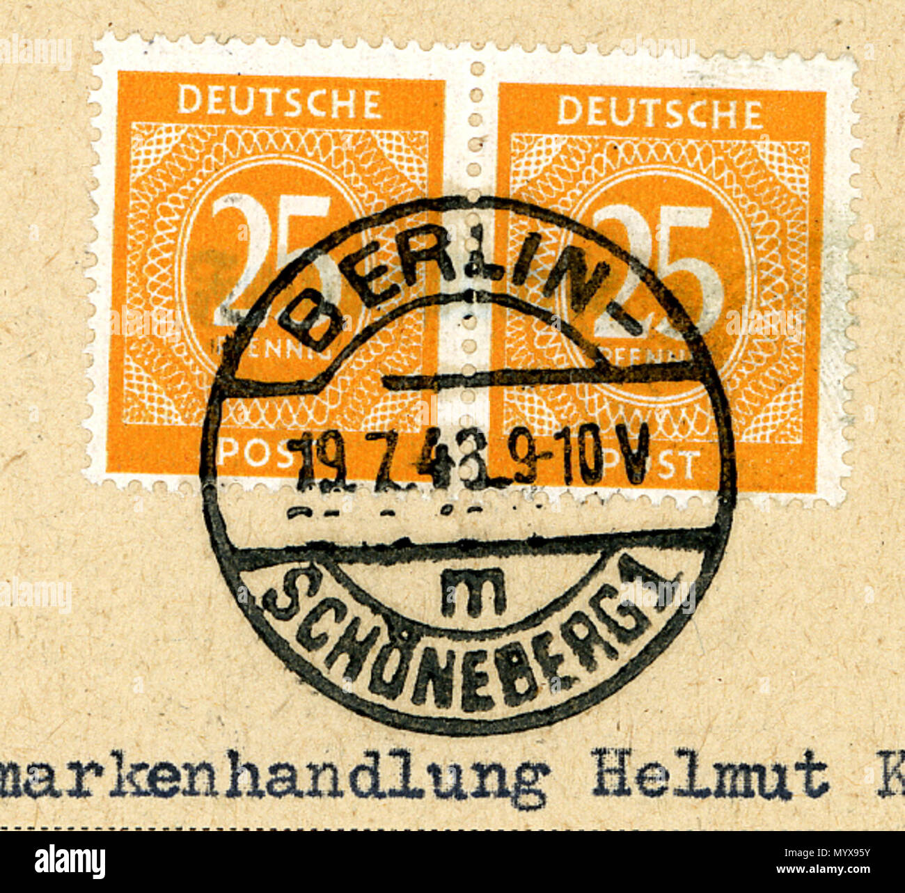 11948 25 DeutschePost Schöneberg Pfg Mi927 Banque D'Images