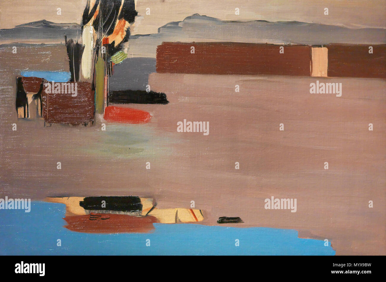 . Anglais : Sans titre (de la série abstrait) huile sur toile exécuté vers 1959-1963 83 x 121cm (32 11/16 x 47 5/8in). Notes de Provenance : La succession de l'artiste . circa 1959-1963. Sohrab Sepehri (1928-1980), peintre iranien Description poète et écrivain Date de naissance/décès 7 Octobre 1928 21 avril 1980 Lieu de naissance/décès Kashan Téhéran Téhéran Iran (lieu de travail) le contrôle d'autorité : Q469991 : VIAF ?41851171 ISNI : ?0000 0001 0891 0226 RCAC : ?n80002910 GND : ?119026546 028276809 WorldCat SUDOC : ?1 Sans titre (de la série abstrait) -2 Banque D'Images