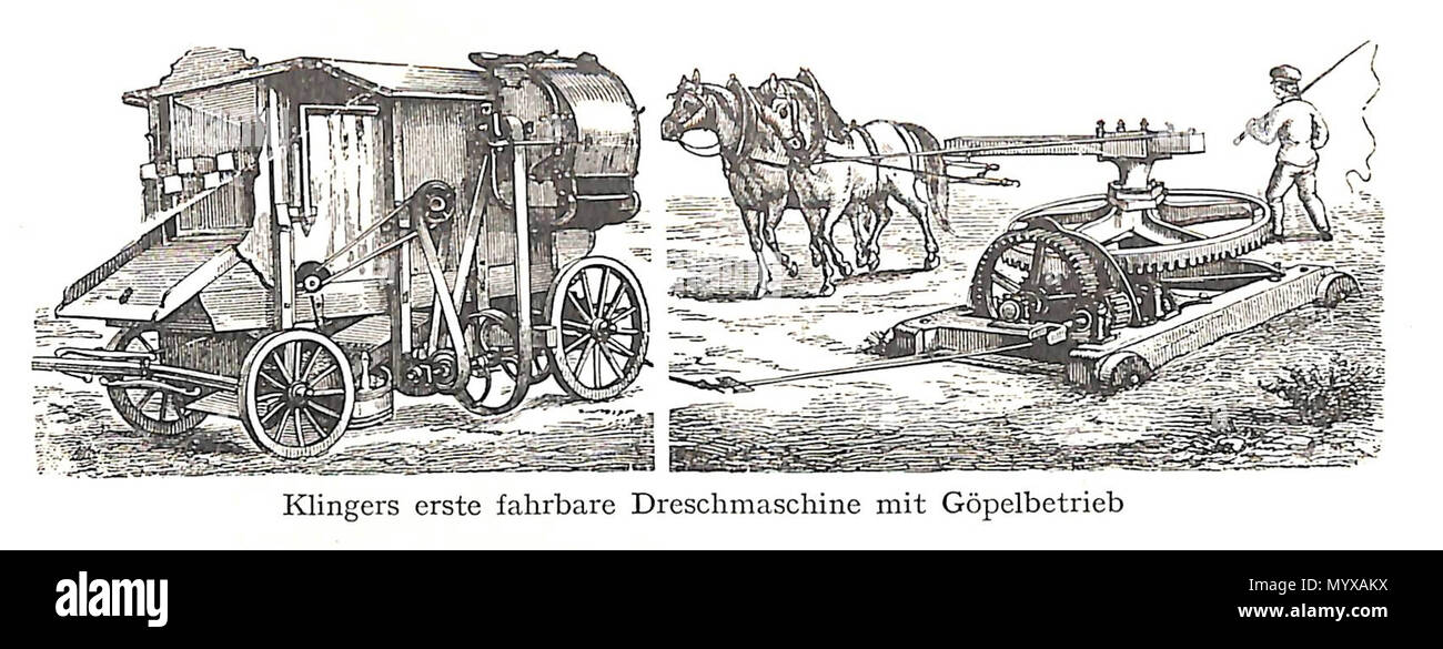 . Deutsch : Alstadt-Stolpen Dreschmaschine - Ansicht von der Firma C.A. Klinger . 1913. Wilhelm Wendlandt (1859-1937) 2 (1913) C.A. Spezialfabrik STOLPEN Klinger Abb2 Banque D'Images