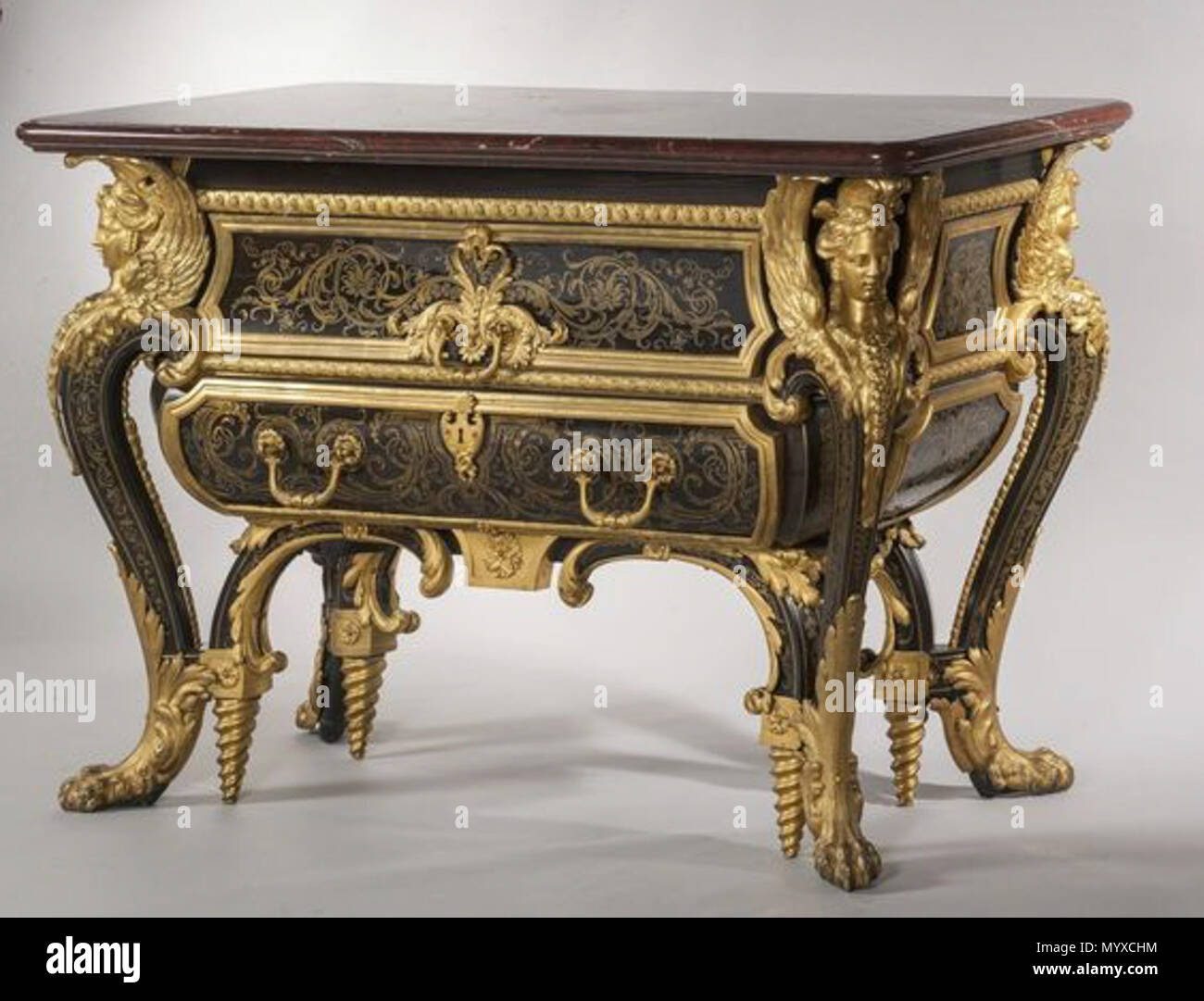10 André-Charles Boulle Commode, Mazarin Mazarin (Cabinet), 1708, Grand Trianon Banque D'Images
